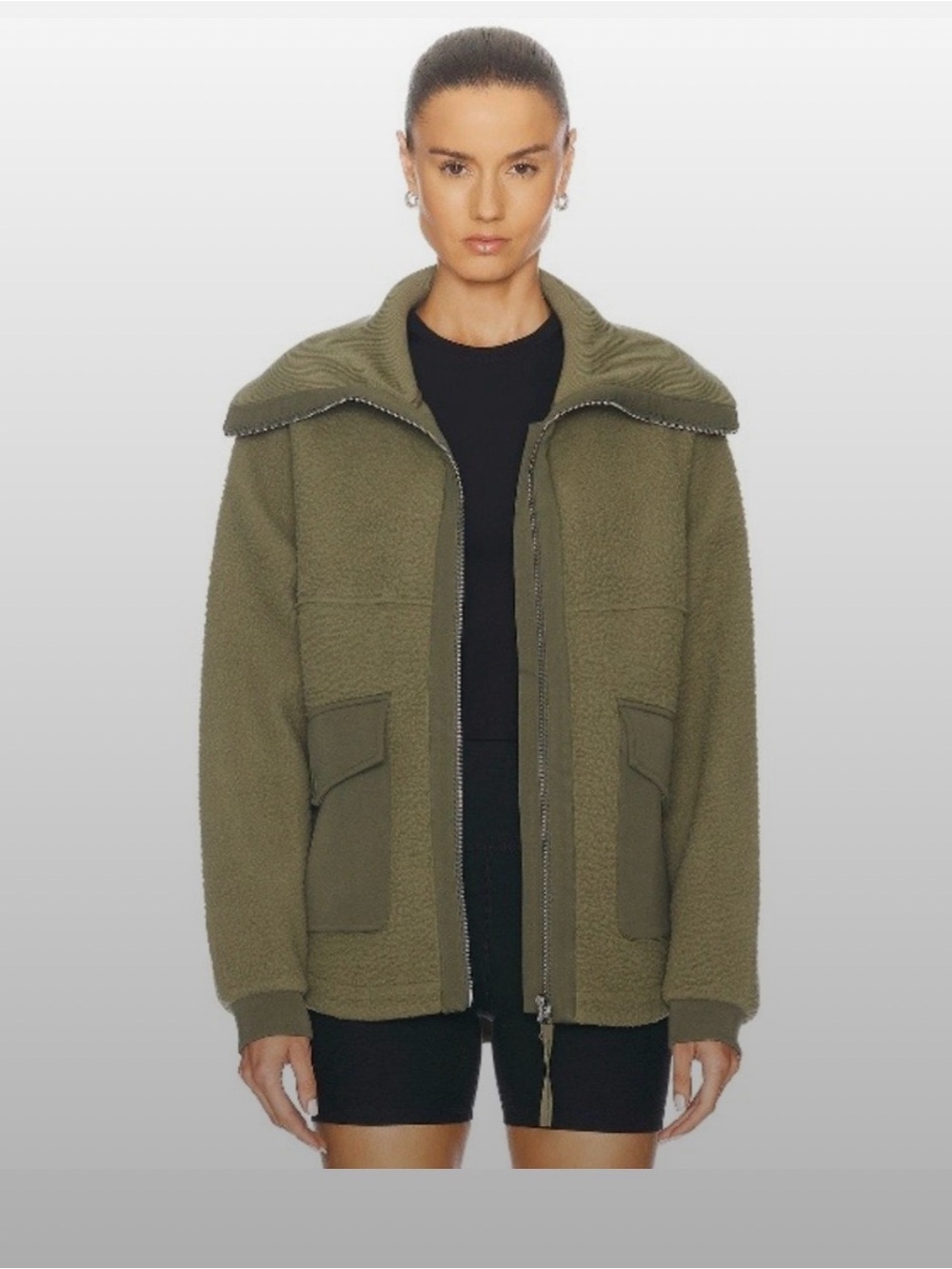 Varley Eleanor Olive Teddy Jacket